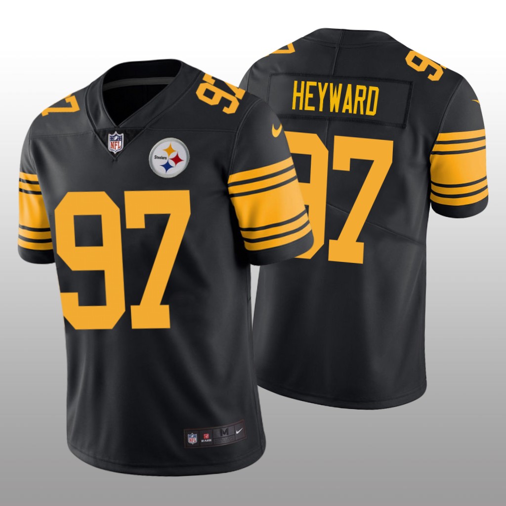 Pittsburgh Steelers #97 Cameron Heyward Black legend color rush Jersey - Men's