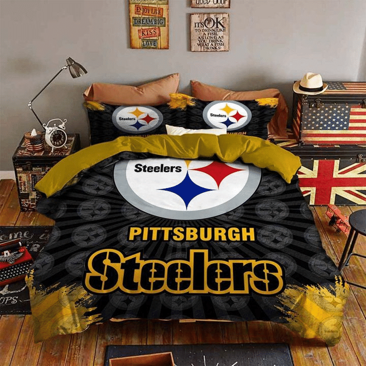 Pittsburgh Steelers Bedding Set, Quilt, Fleece Blanket W091003Please Note: This is a duvet cover, not a comforter