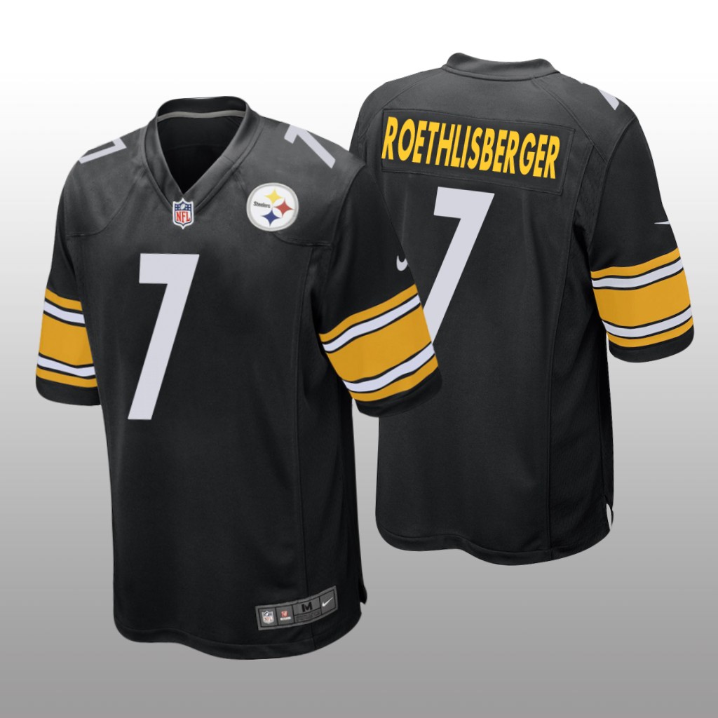 Pittsburgh Steelers Ben Roethlisberger Black Jersey Game - Youth