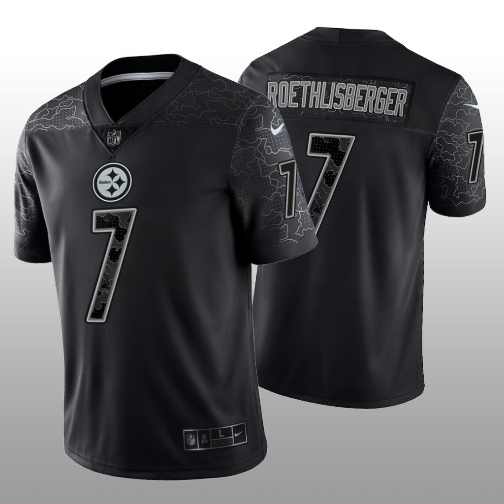Pittsburgh Steelers Ben Roethlisberger Black Jersey Reflective Limited - Men's