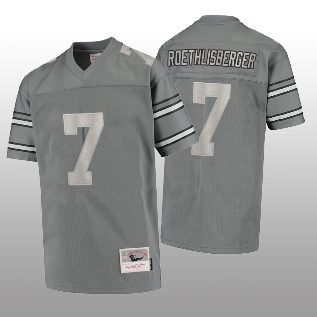 Pittsburgh Steelers Ben Roethlisberger Charcoal Jersey 2005 Metal - Men's
