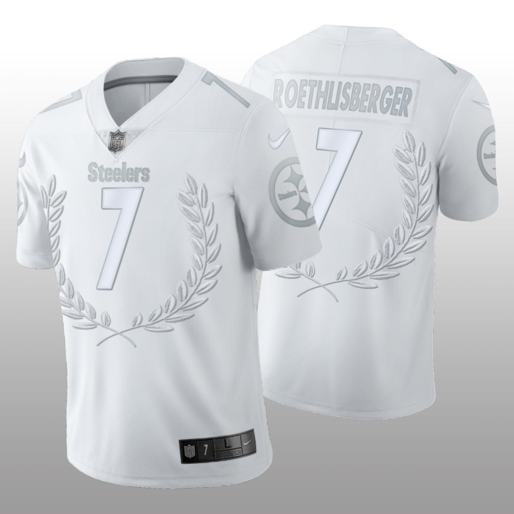 Pittsburgh Steelers Ben Roethlisberger White Jersey 2020 Platinum Limited