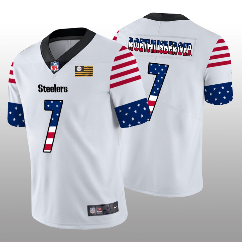 Pittsburgh Steelers Ben Roethlisberger White Jersey Independence Day