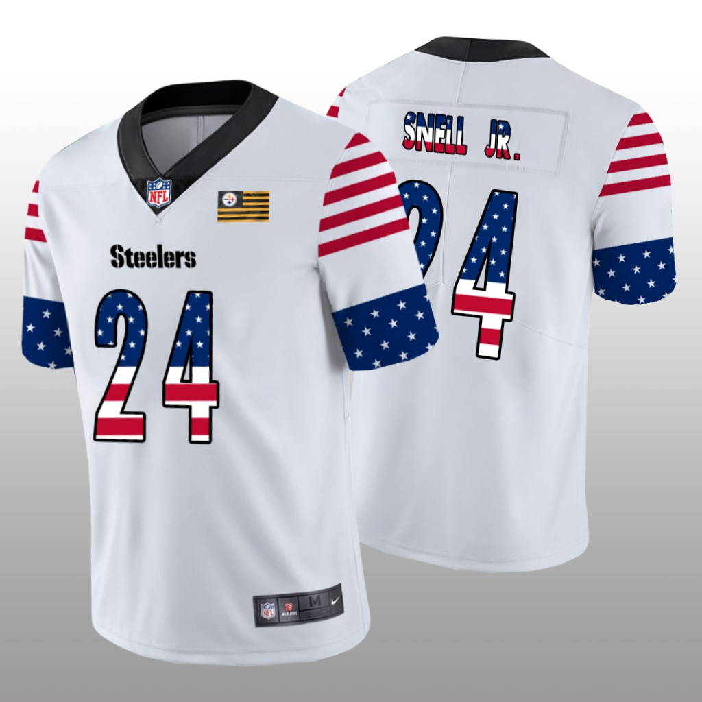 Pittsburgh Steelers Benny Snell Jr. White Jersey Independence Day