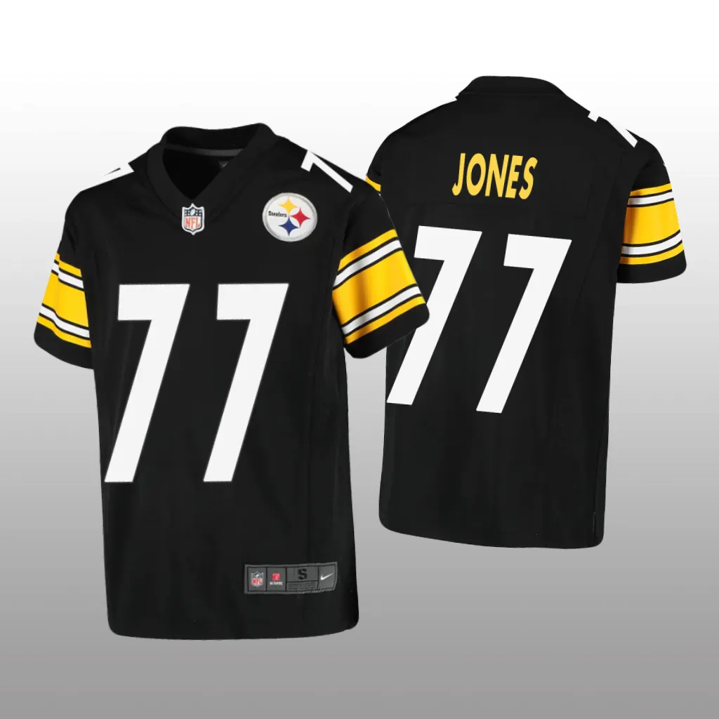 Pittsburgh Steelers Broderick Jones Black Jersey Game - Youth