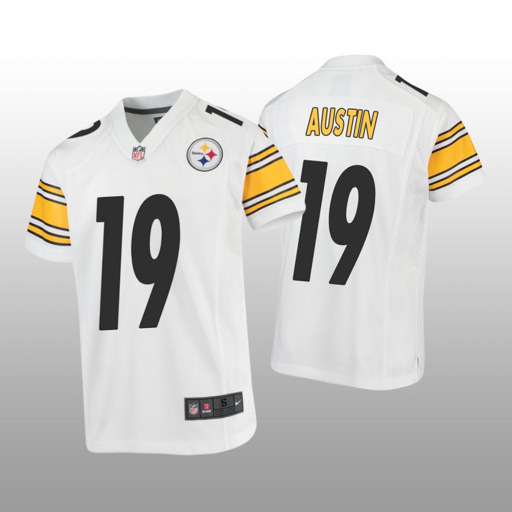 Pittsburgh Steelers Calvin Austin White Jersey Game - Youth