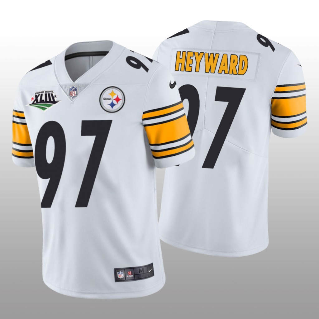 Pittsburgh Steelers Cameron Heyward White Jersey Super Bowl XLIII Patch - Men's