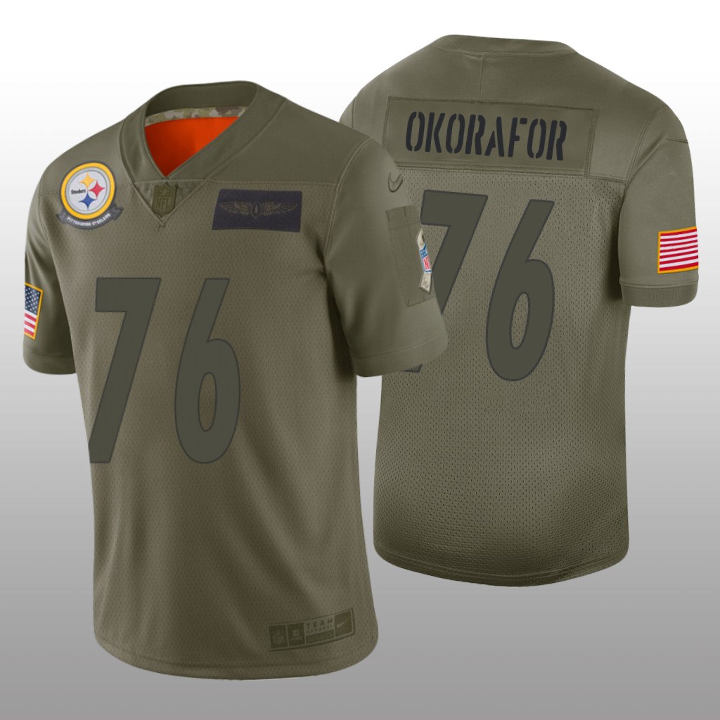 Pittsburgh Steelers Chukwuma Okorafor Camo Limited Jersey 2019 Salute to Service - Men's