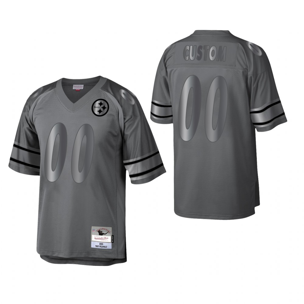 Pittsburgh Steelers Custom Charcoal Metal Legacy 2005 Throwback - Men's