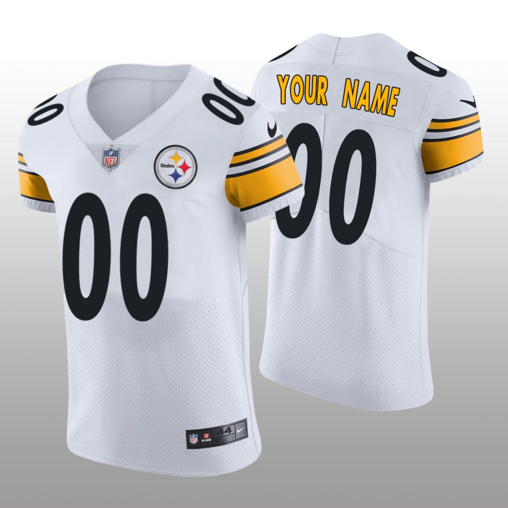Pittsburgh Steelers Custom White Jersey Vapor Elite Men's
