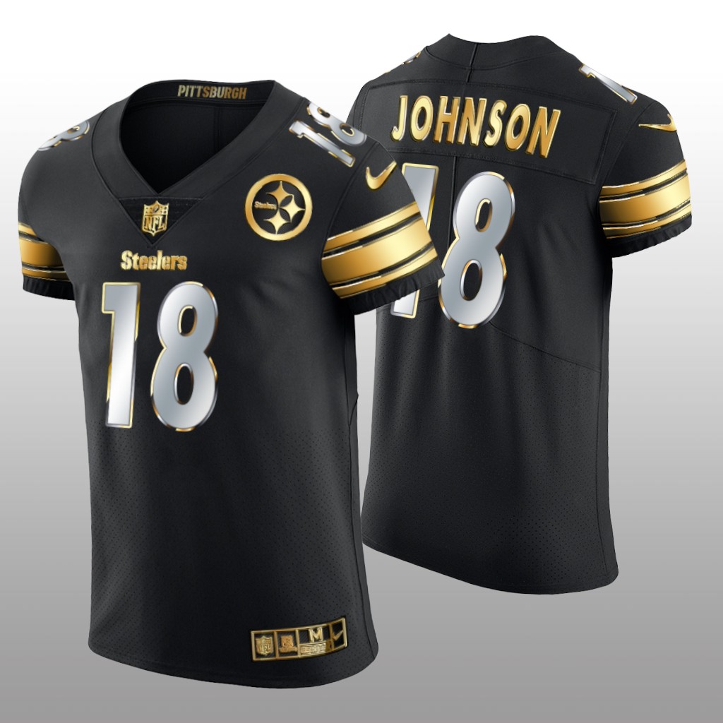 Pittsburgh Steelers Diontae Johnson Black Elite Jersey Golden Edition Men's