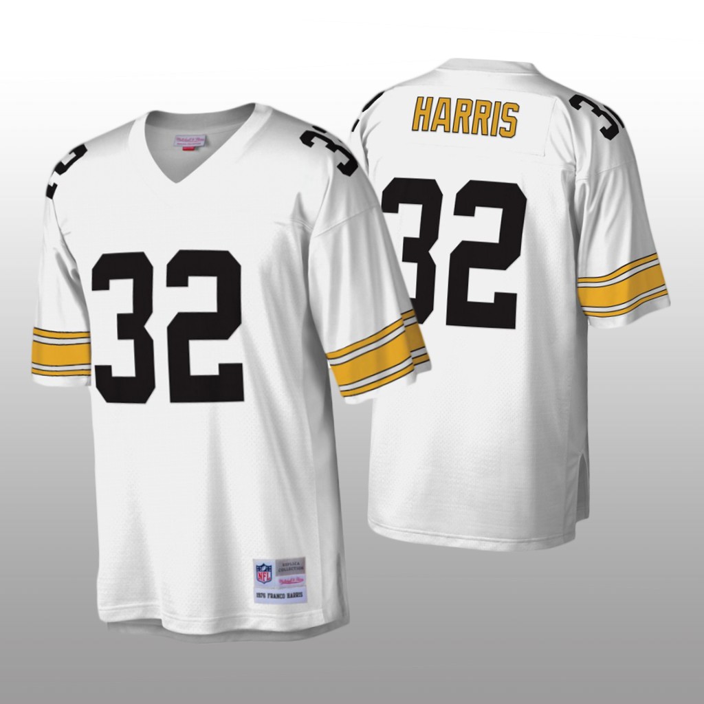 Pittsburgh Steelers Franco Harris Mitchell & Ness White Legacy Jersey - Men's