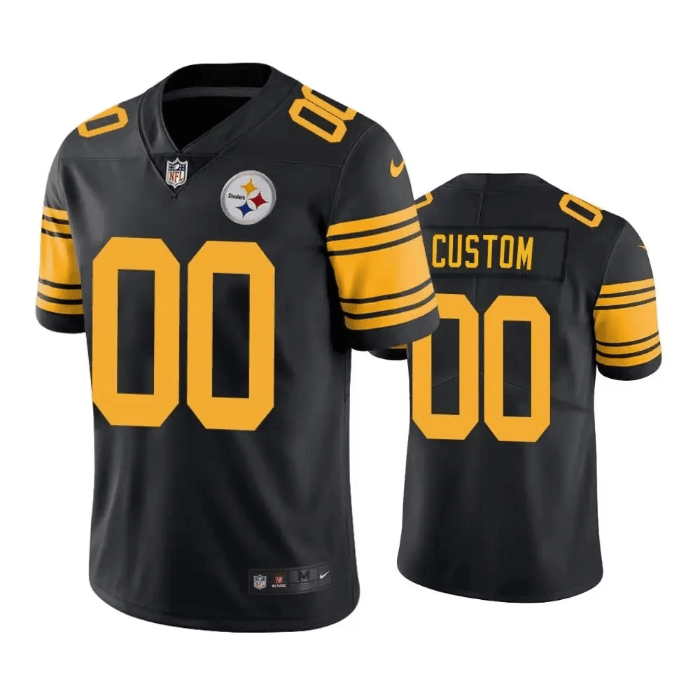 Pittsburgh Steelers Game White and Game Back Custom Name and Number Color Rush Jersey - All Stitched