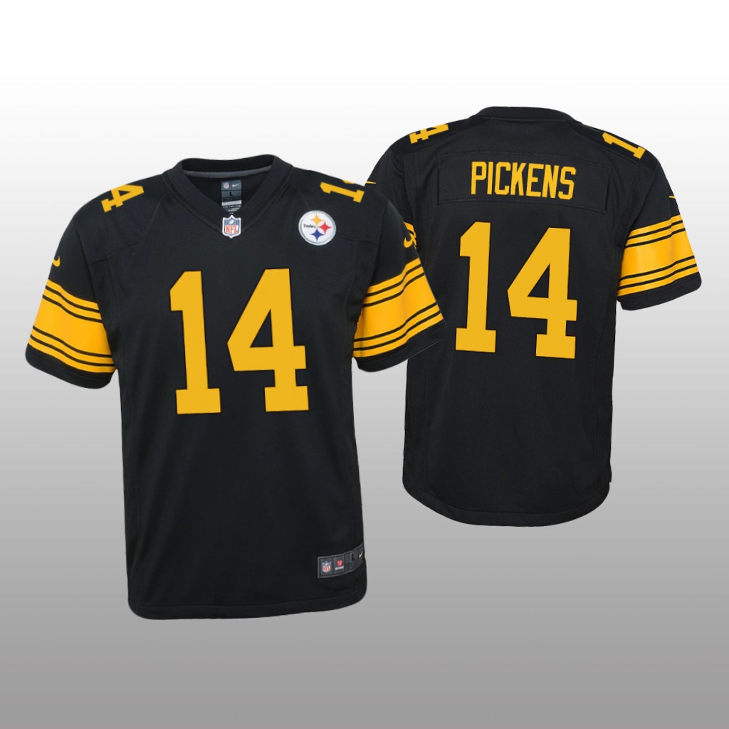 Pittsburgh Steelers George Pickens Black Jersey Alternate Game - Youth