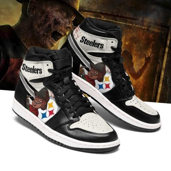 Pittsburgh Steelers Horror Nfl Football Team Air Sneakers Sneakers Sport Sneakers High Top Air Jordan Sneaker, Air Jordan Hightop