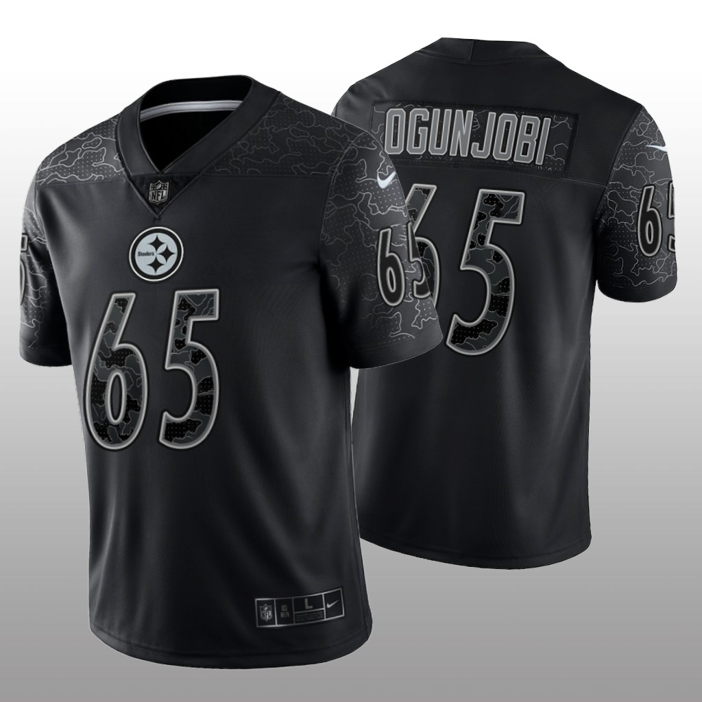 Pittsburgh Steelers Larry Ogunjobi Black Jersey Reflective Limited - Men's