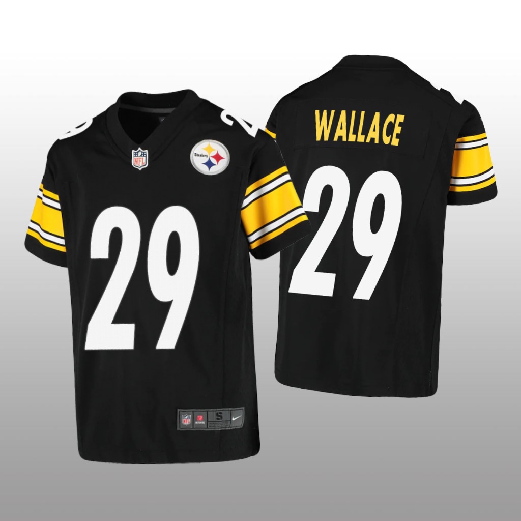 Pittsburgh Steelers Levi Wallace Black Jersey Game - Youth