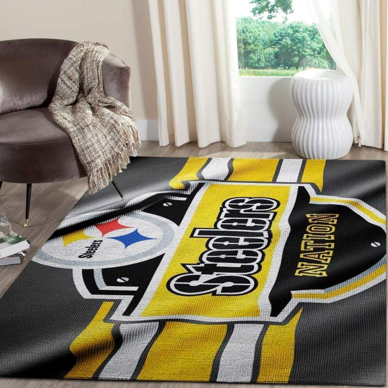 Pittsburgh Steelers Living Room Area Rectangle Rug