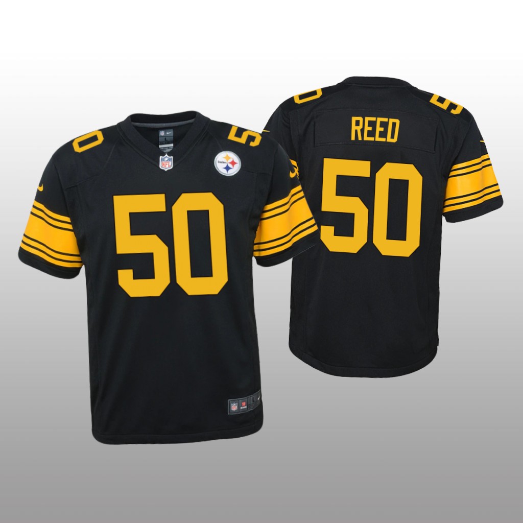Pittsburgh Steelers Malik Reed Black Jersey Alternate Game - Youth