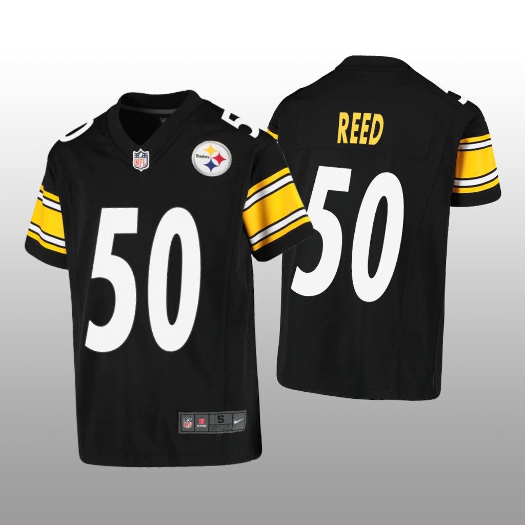 Pittsburgh Steelers Malik Reed Black Jersey Game - Youth