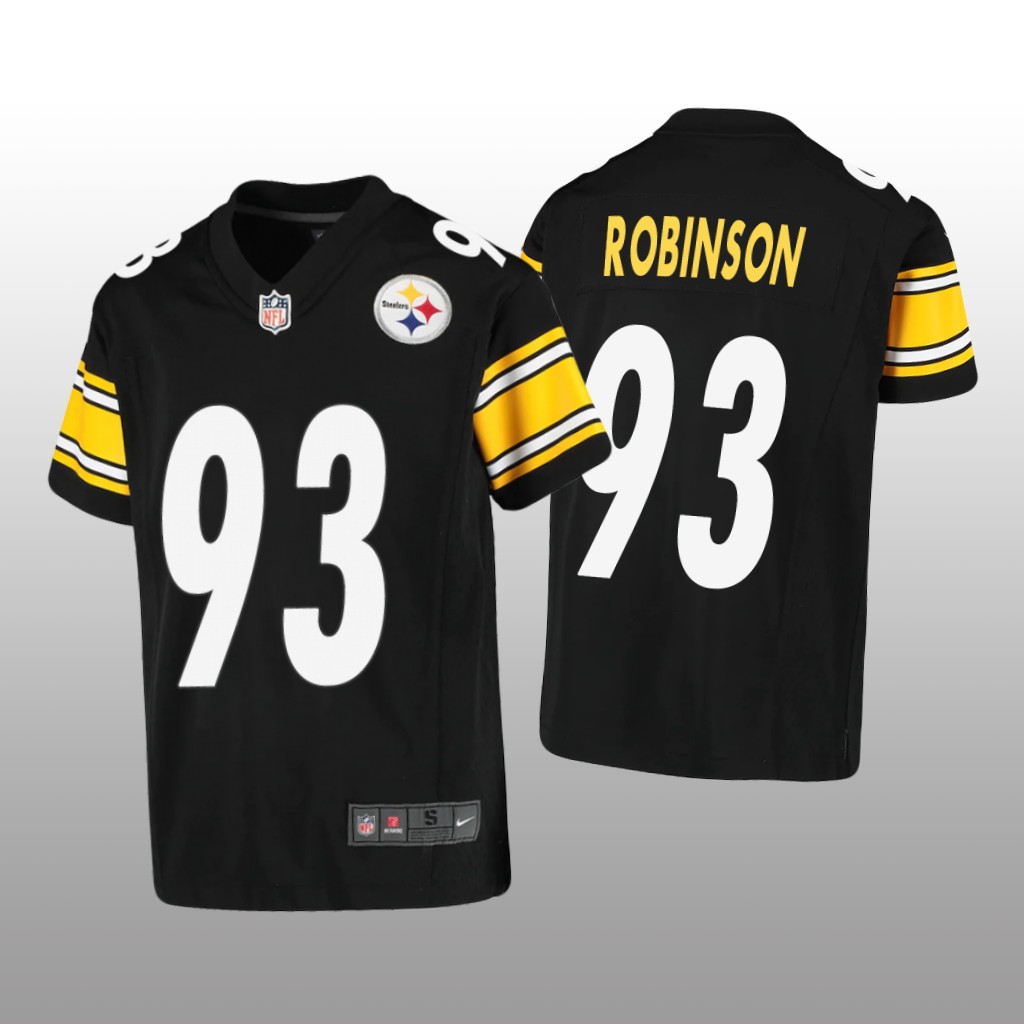 Pittsburgh Steelers Mark Robinson Black Jersey Game - Youth