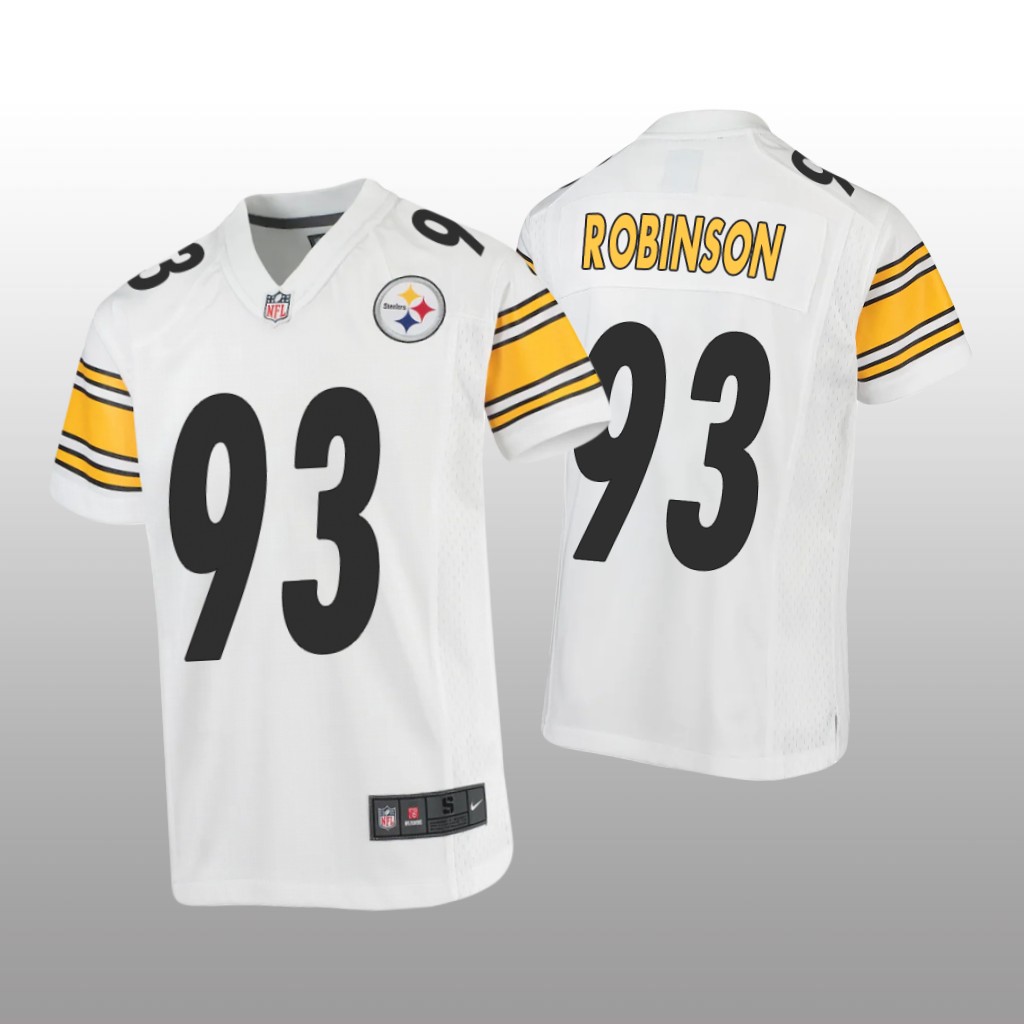 Pittsburgh Steelers Mark Robinson White Jersey Game - Youth