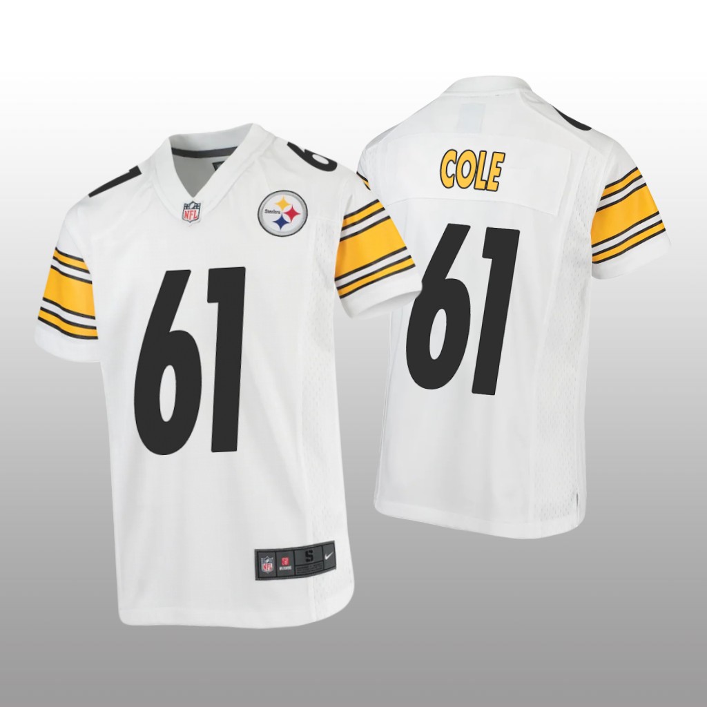 Pittsburgh Steelers Mason Cole White Jersey Game - Youth
