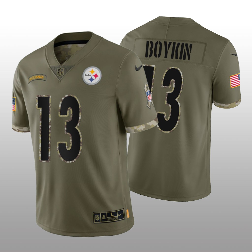 Pittsburgh Steelers Miles Boykin Olive Limited Jersey 2022 Salute To Service - Men's