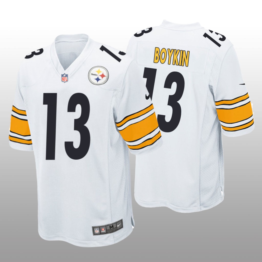 Pittsburgh Steelers Miles Boykin White Jersey Game - Men's