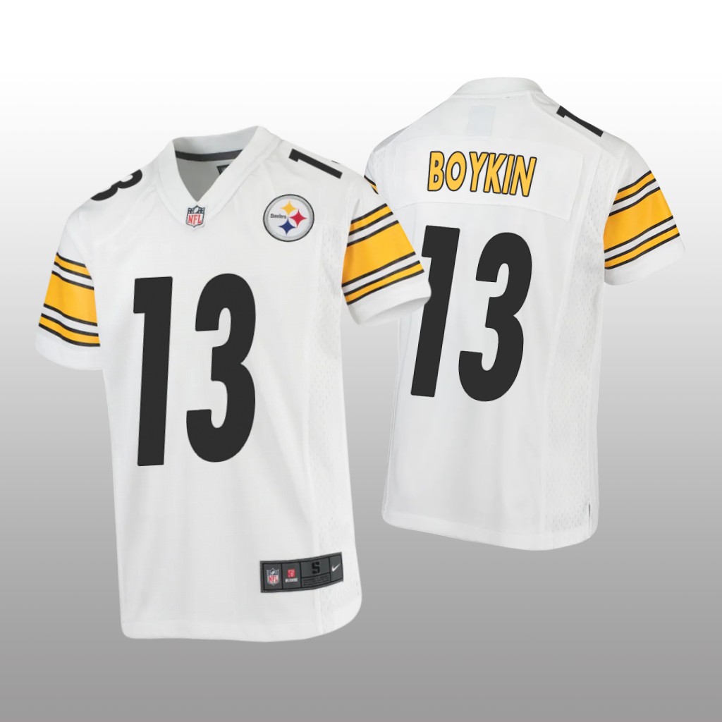 Pittsburgh Steelers Miles Boykin White Jersey Game - Youth
