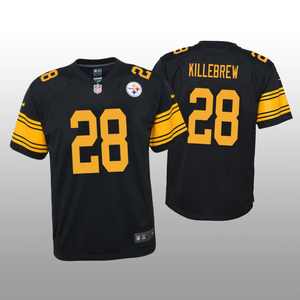 Pittsburgh Steelers Miles Killebrew Black Jersey Color Rush Game - Youth