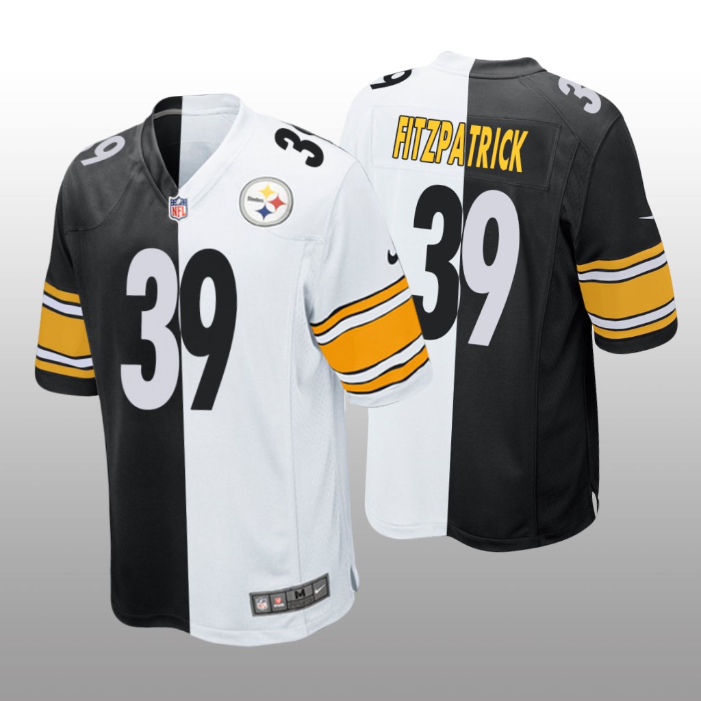 Pittsburgh Steelers Minkah Fitzpatrick Black White Two Tone Jersey Split - Men's