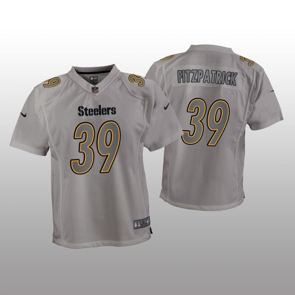 Pittsburgh Steelers Minkah Fitzpatrick Gray Jersey Atmosphere Fashion Game - Youth