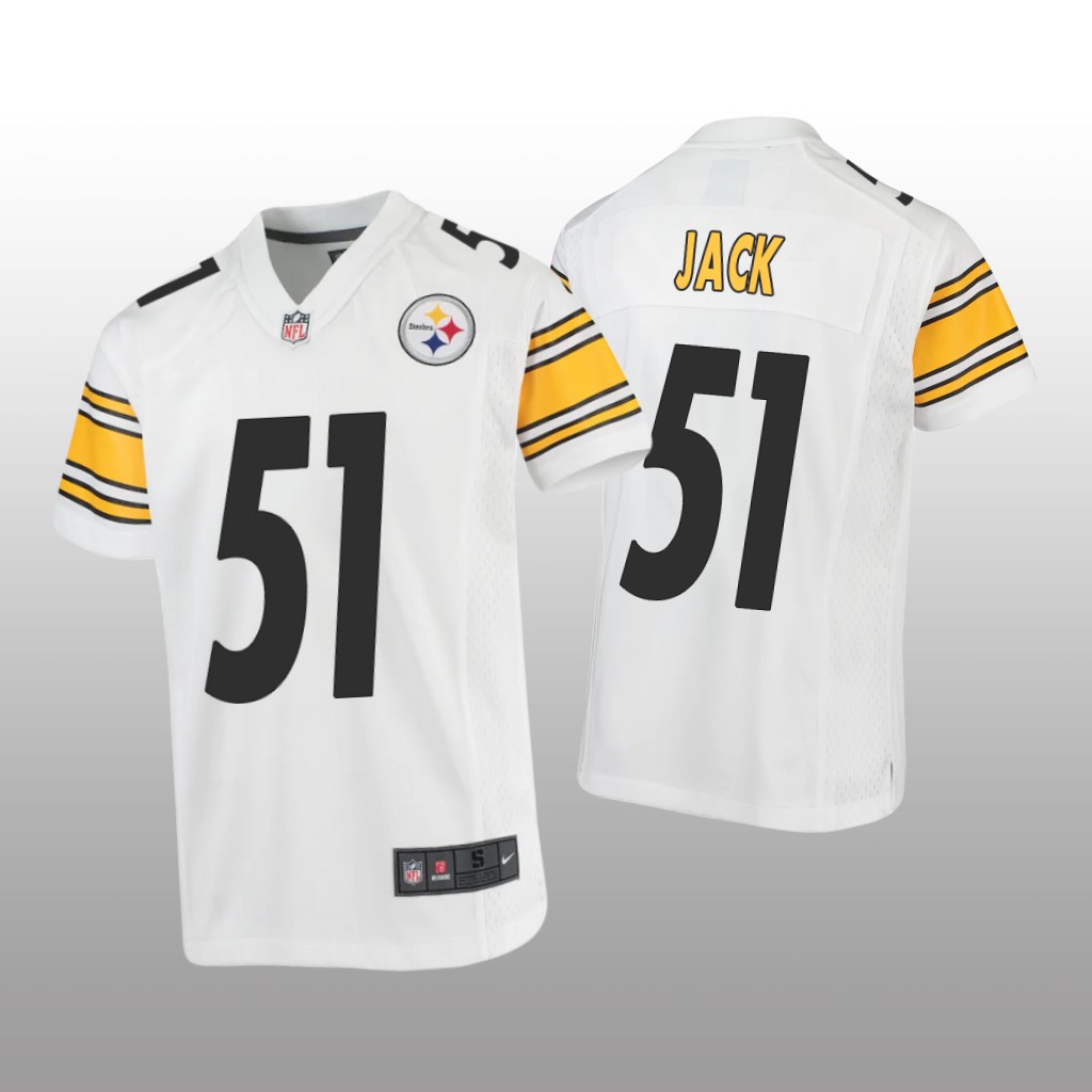 Pittsburgh Steelers Myles Jack White Jersey Game - Youth