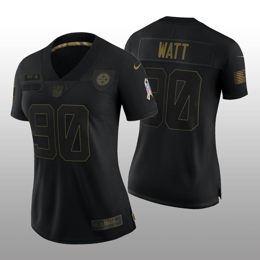 Pittsburgh Steelers T.J. Watt Black Limited Jersey 2020 Salute To Service - Women's