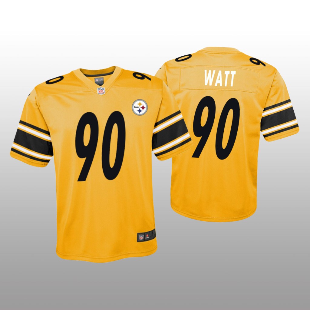 Pittsburgh Steelers T.J. Watt Gold Jersey Inverted Game – Youth