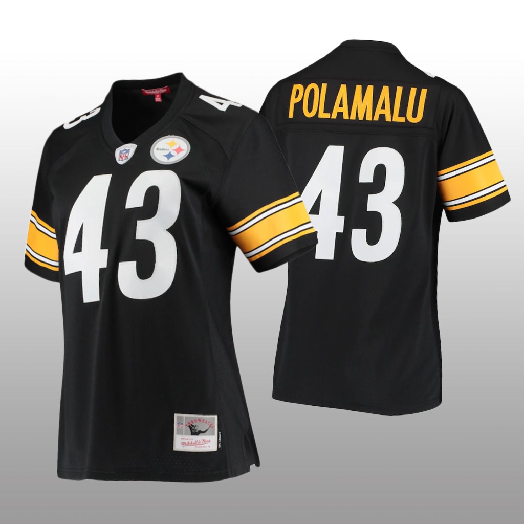 Pittsburgh Steelers Troy Polamalu Black Jersey Legacy - Women's