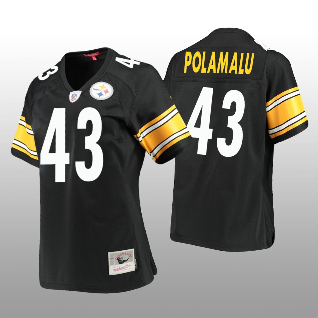 Pittsburgh Steelers Troy Polamalu Black Jersey Legacy - Women's