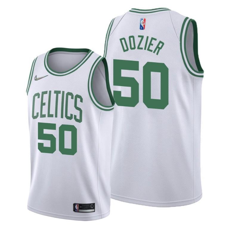 PJ Dozier Boston Celtics 2022 Association Edition White 50 Jersey Diamond Badge – Men Jersey