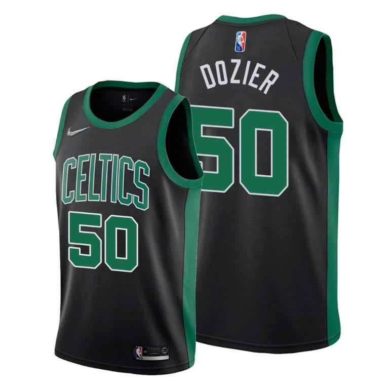 PJ Dozier Boston Celtics 2022 Statement Edition Black 50 Jersey Diamond Badge – Men Jersey