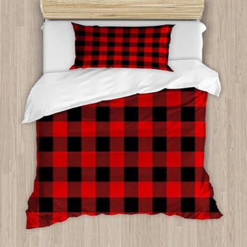 Plaid Duvet Cover Bedding Set
