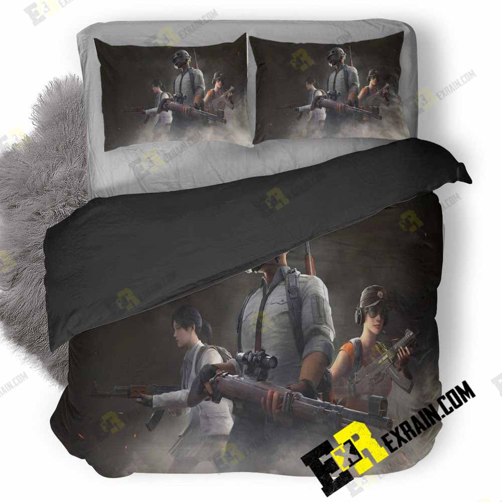 Playerunknowns Battlegrounds Weapon And War A1 3D Customized Duvet Cover Bedding Set