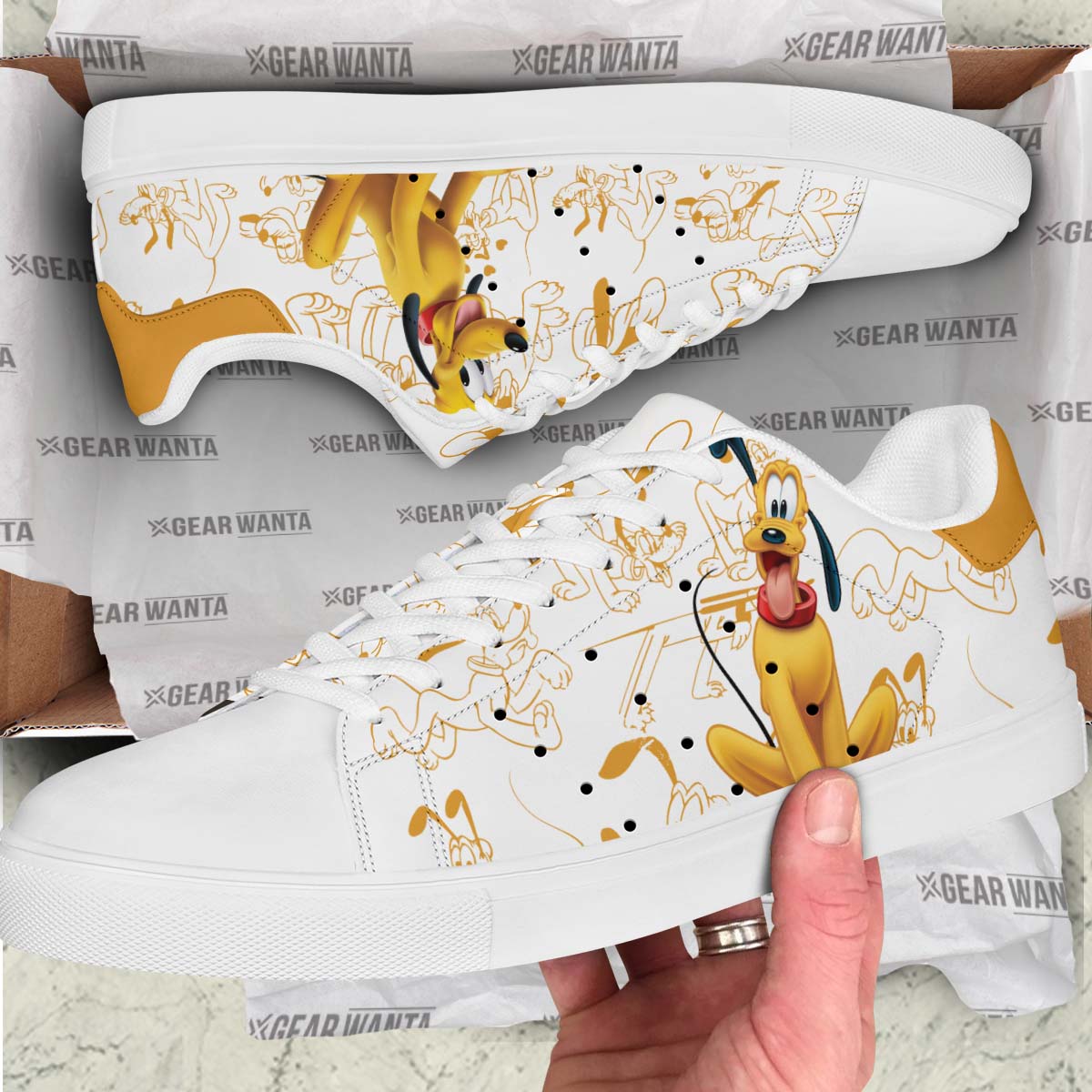 Pluto Skate Shoes Custom Cartoon Sneakers