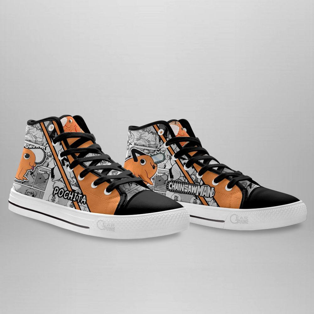 Pochita High Top Shoes Custom Manga Anime Chainsaw Sneakers