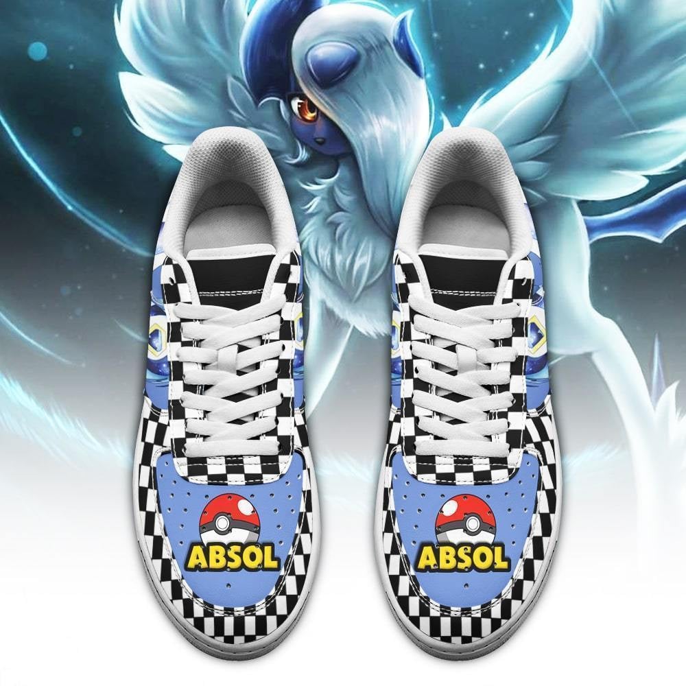 Poke Absol Sneakers Checkerboard Custom Pokemon Shoes