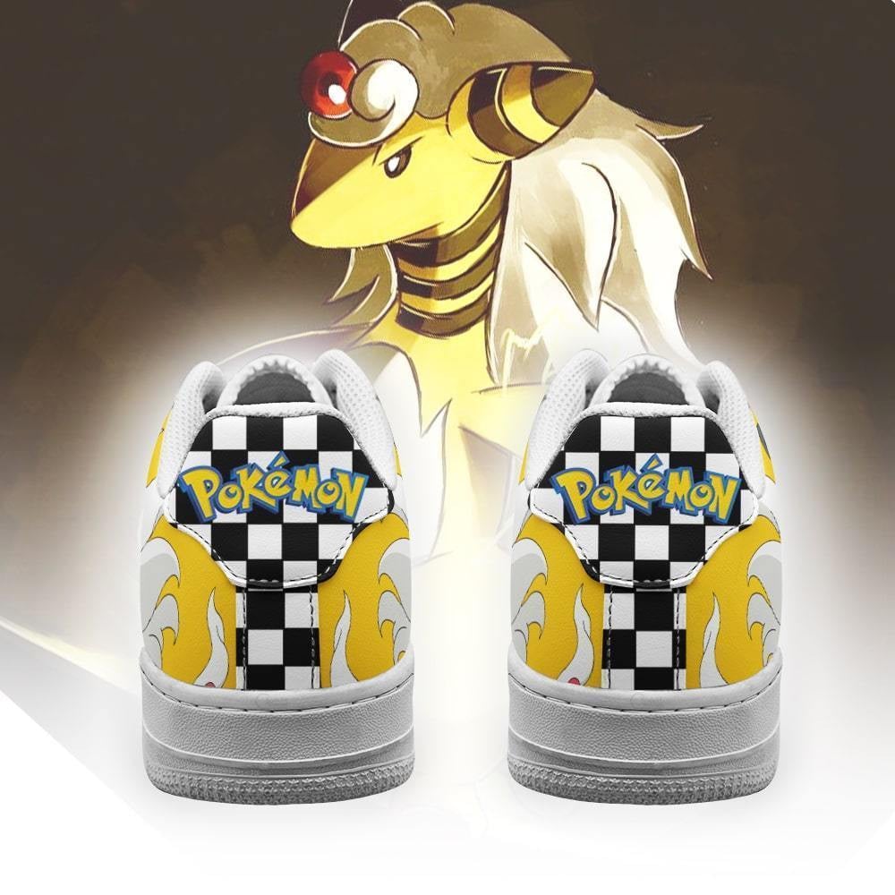 Poke Ampharos Sneakers Checkerboard Custom Pokemon Shoes