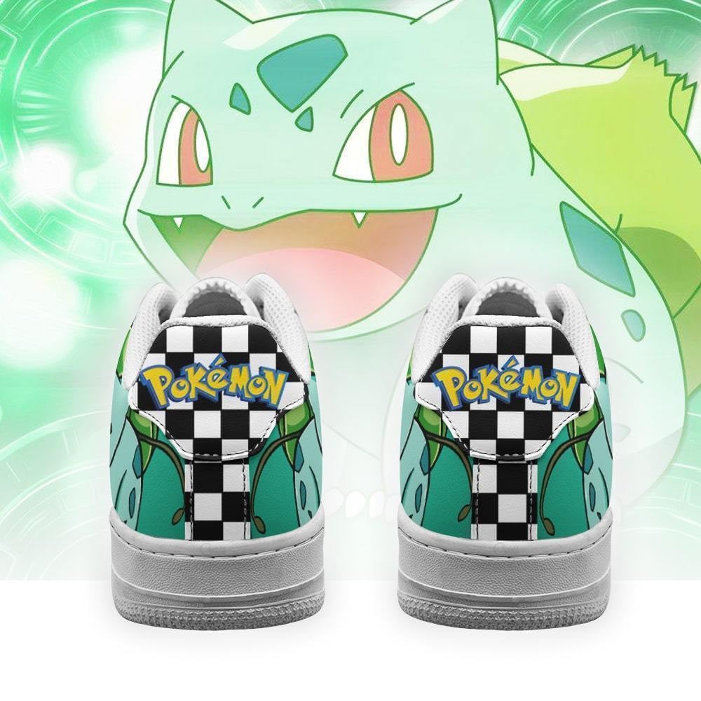 Poke Bulbasaur Sneakers Checkerboard Custom Pokemon Shoes
