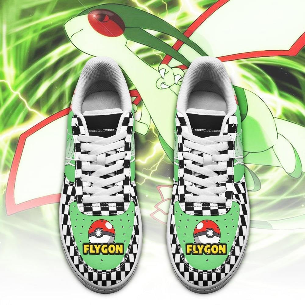 Poke Flygon Sneakers Checkerboard Custom Pokemon Shoes