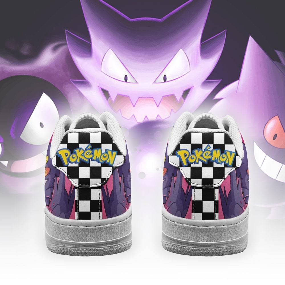 Poke Gengar Sneakers Checkerboard Custom Pokemon Shoes