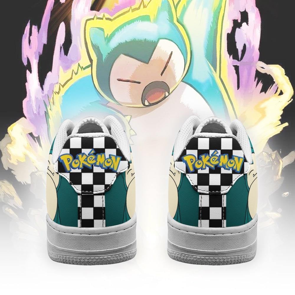 Poke Snorlax Sneakers Checkerboard Custom Pokemon Shoes